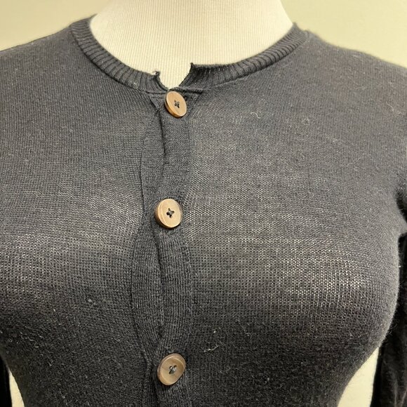 Kristensen du Nord black cashmere cardigan sweater 1 xs s fine knit - Picture 2 of 5